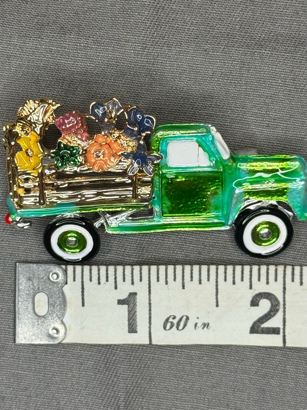 Green Farm Truck Accent Pin by
